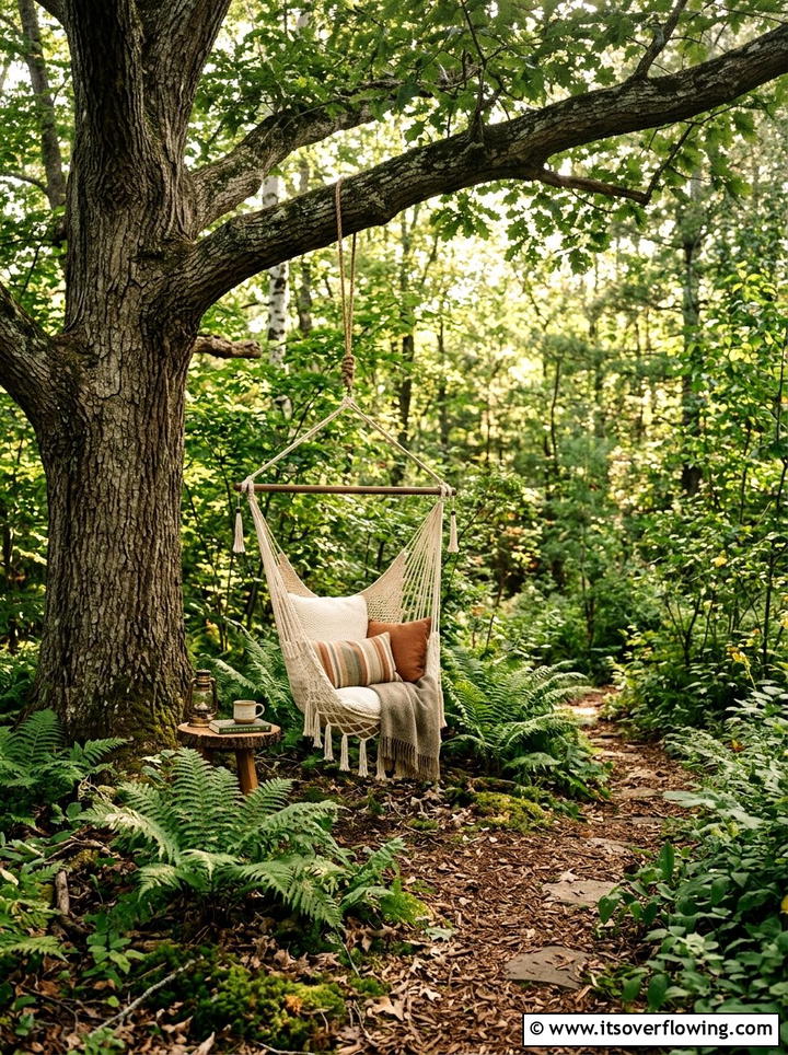 Woodland Meditation Nook - 25 backyard ideas with meditation corner