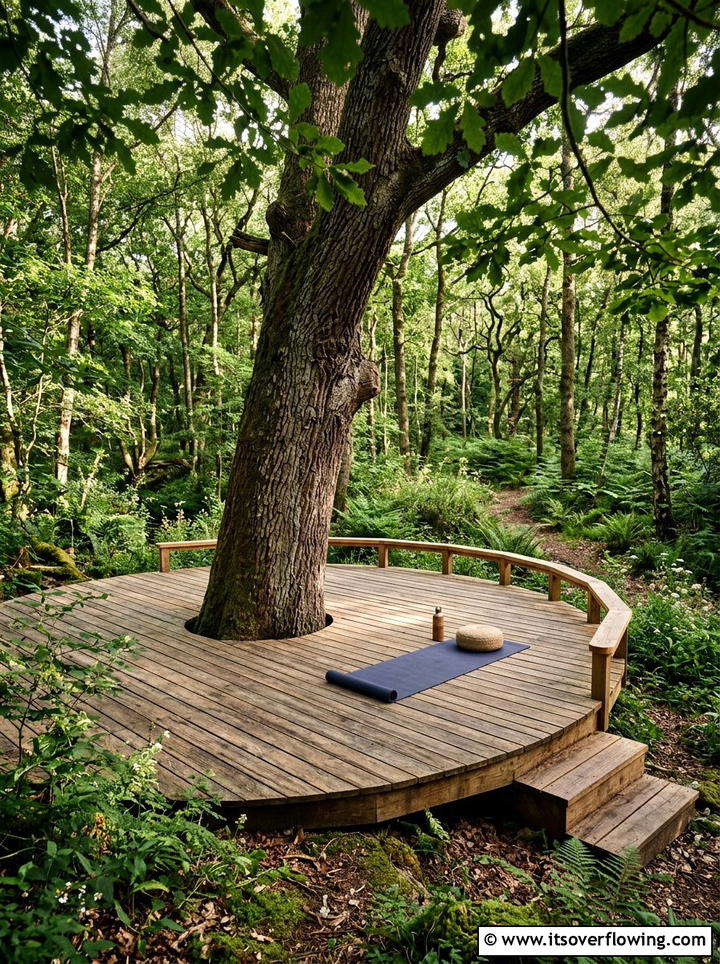 Woodland Meditation Yoga Deck - 25 backyard ideas with yoga deck