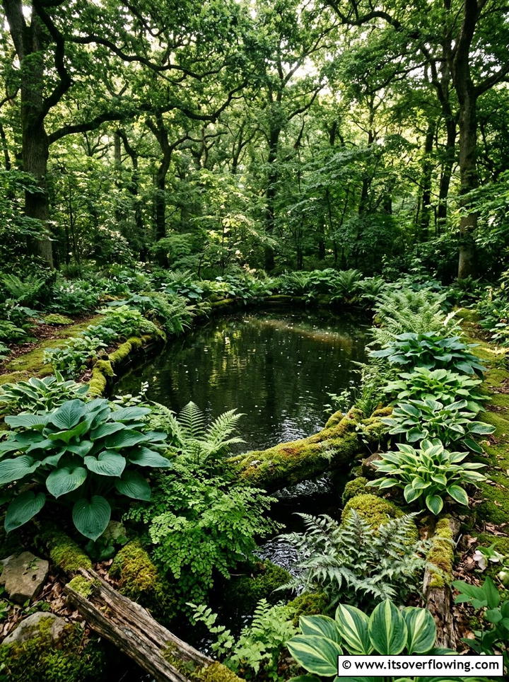 Woodland Shade Pond - 25 backyard ideas with pond