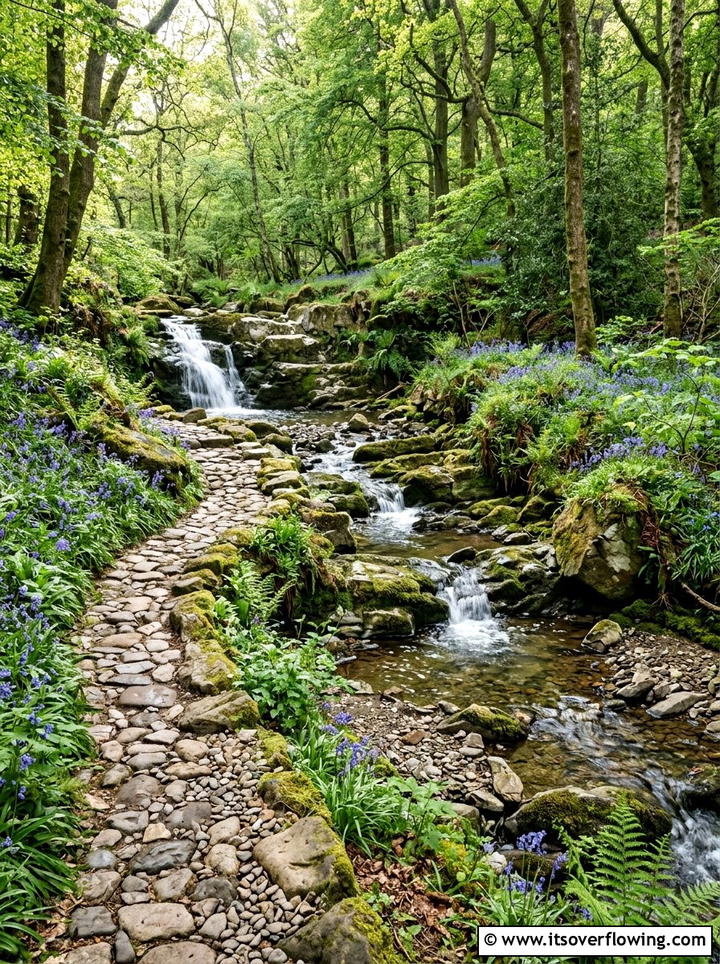 Woodland Stream Waterfall - 25 garden ideas with waterfall