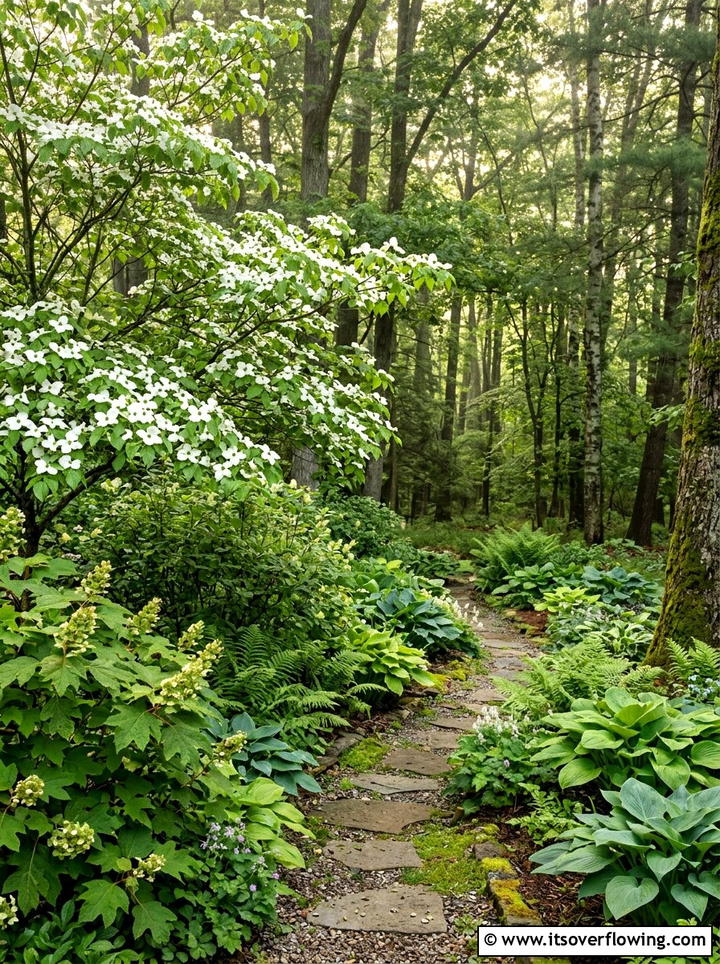 Woodland edge landscape - 25 cheap garden ideas with native plants