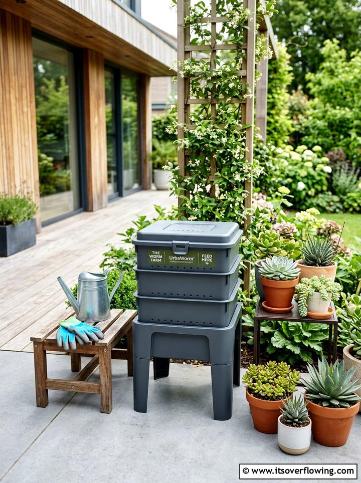 Worm Farm Bin - 25 cheap garden ideas with composting