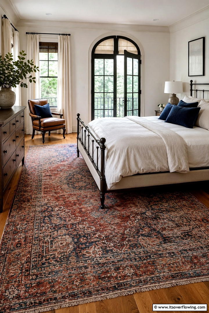 Worn In Area Rugs Appeal - 30 Shabby Chic Bedroom Ideas for Vintage-Inspired Spaces