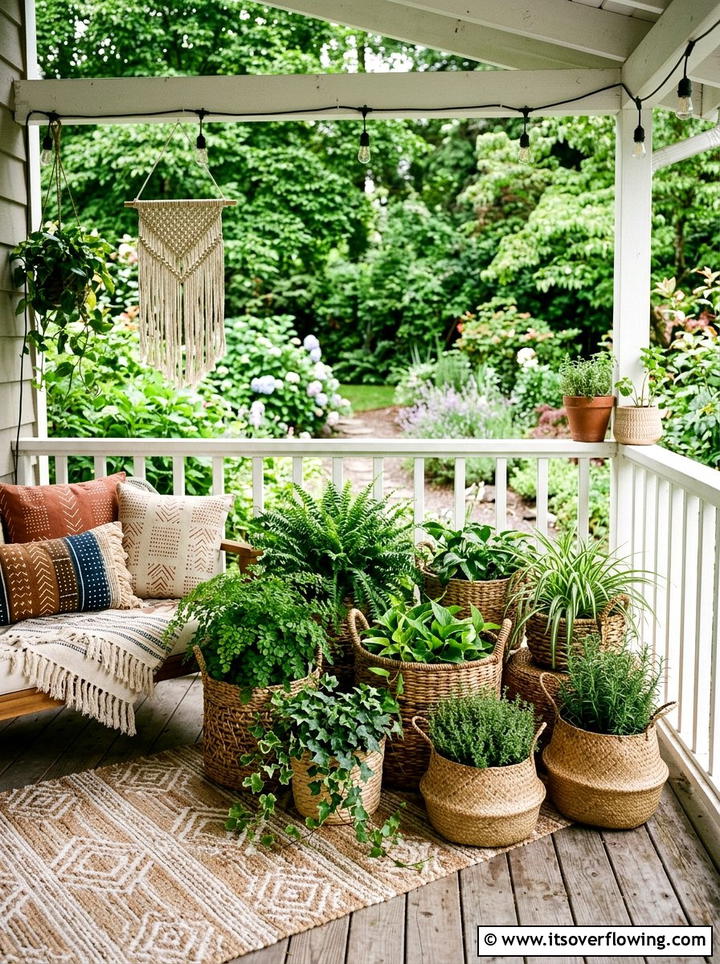 Woven Basket Garden - 25 creative garden ideas with container vegetables