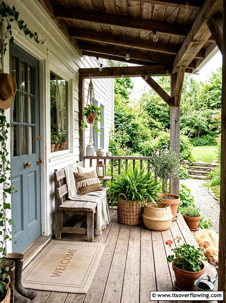 Woven Basket Porch Decor - 25 front porch ideas with neutral decor