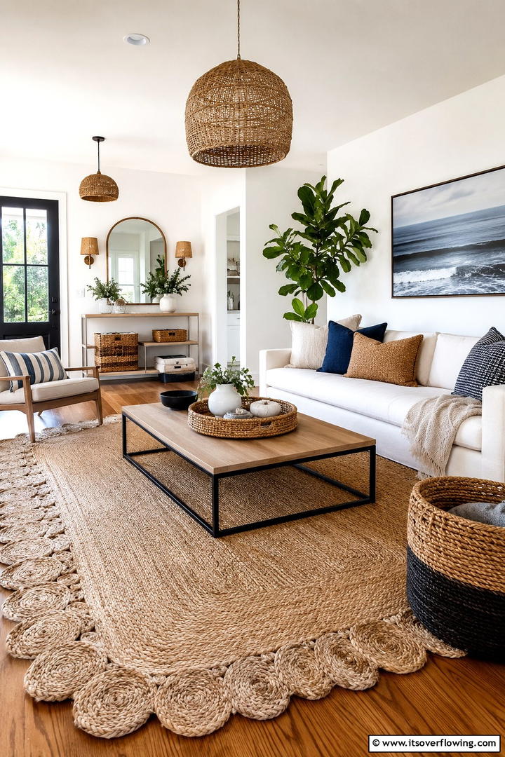 Woven Texture Living Room - 50 Fall Decor Trends 2025 to Inspire Seasonal Style