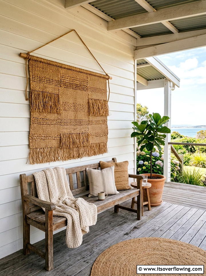 Woven Wall Art - 25 front porch ideas with boho style