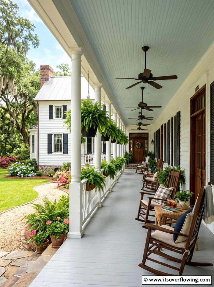 Wrap Around Porch - 25 front porch ideas with ceiling fan