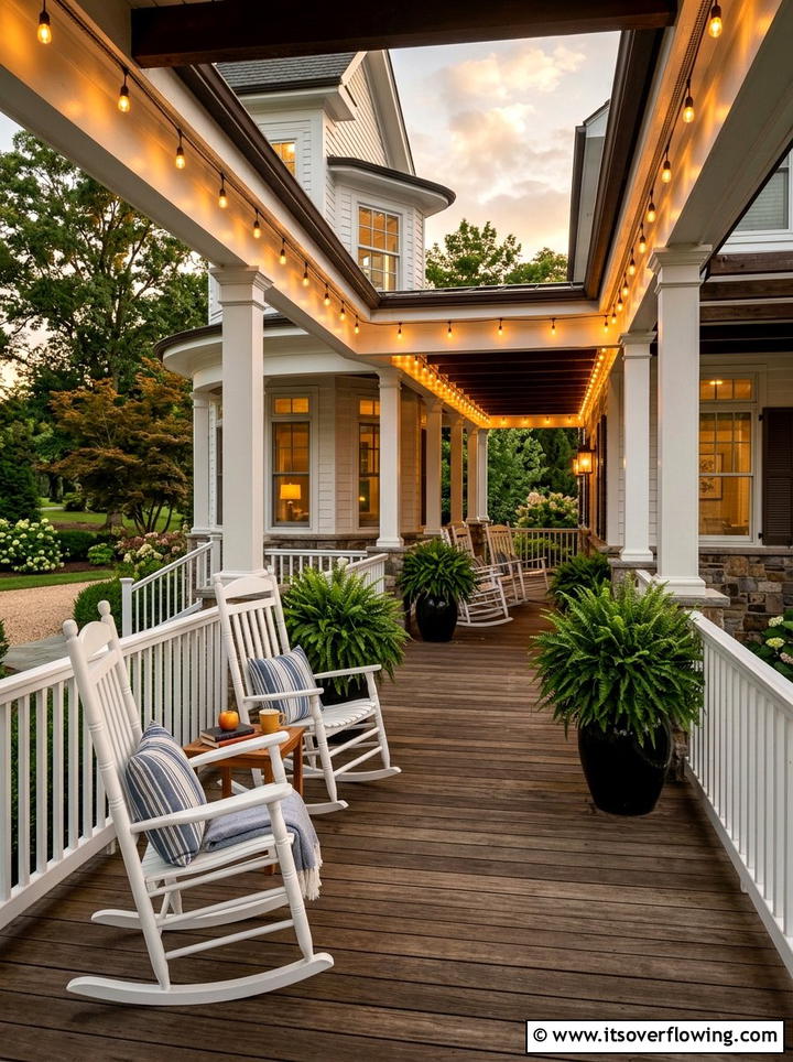 Wrap around front porch - 25 front porch ideas with rocking chairs