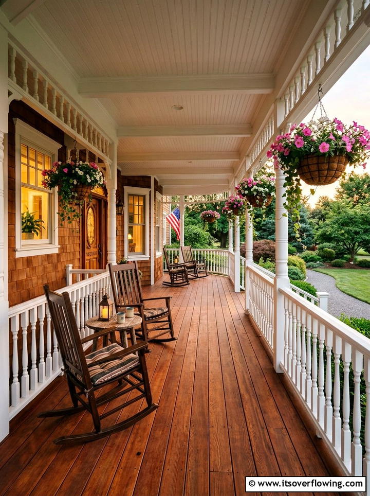 Wrap around porch cedar floor - 25 front porch ideas with wood floor