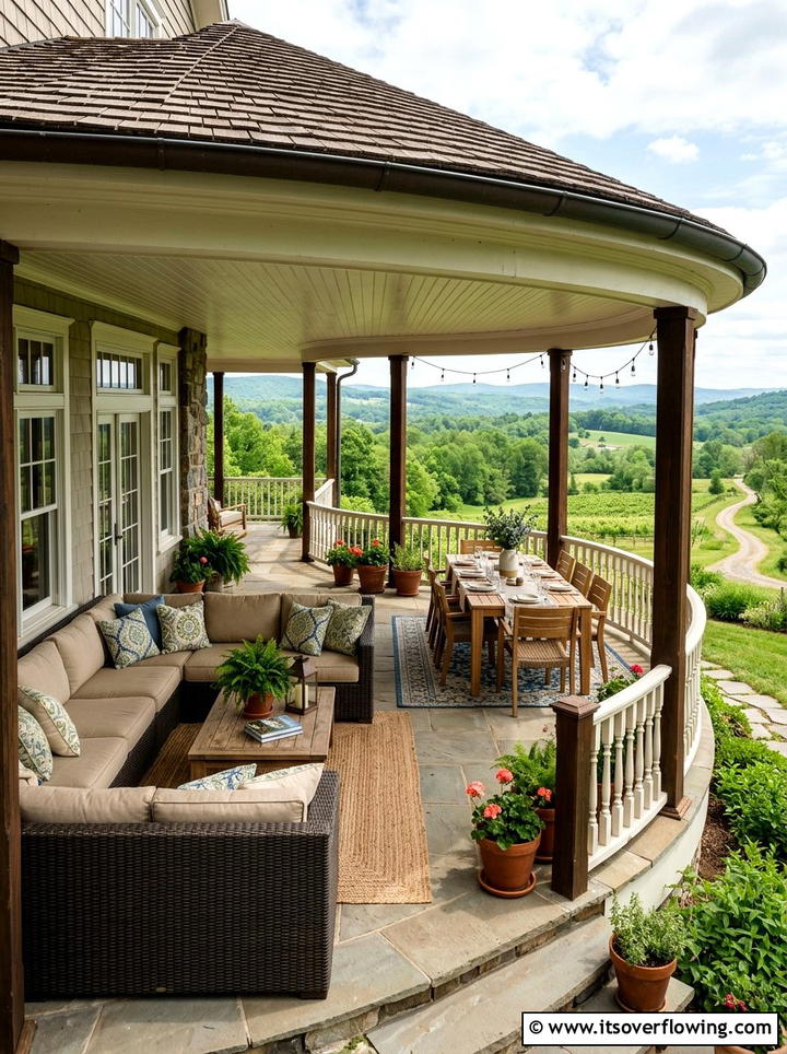 Wrap around porch furniture - 25 front porch decor ideas