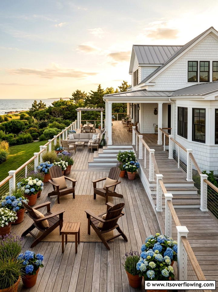 Wraparound Wood Deck - 25 backyard ideas with wood deck