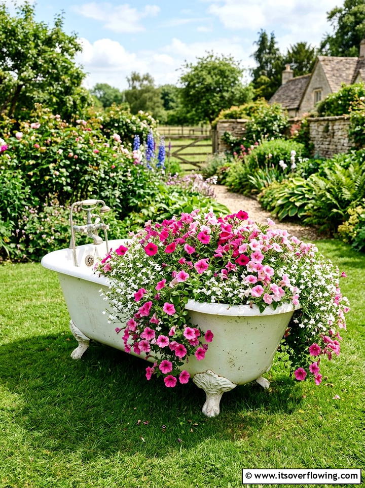 Writing desk potting bench - 25 recycled garden ideas with old furniture