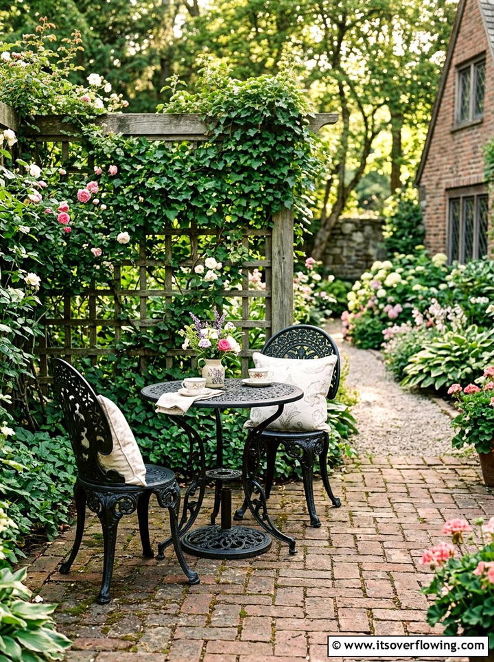Wrought Iron Bistro Set - 25 garden decor ideas with bistro sets