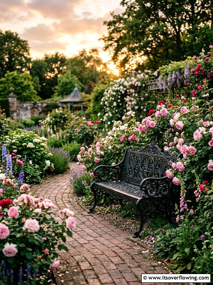 Wrought Iron Garden Bench - 25 garden decor ideas with benches
