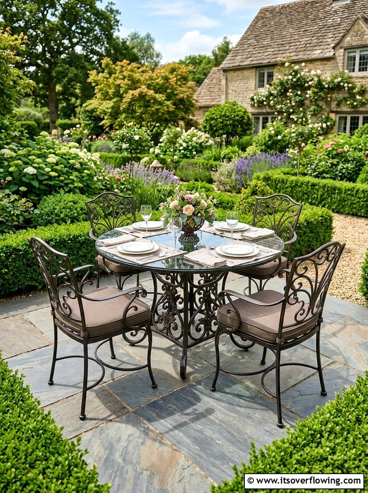 Wrought Iron Patio Set - 25 garden decor ideas with metal art