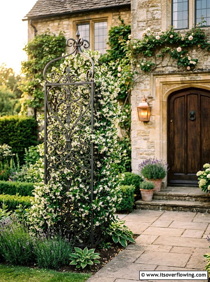 Wrought Iron Trellis For Jasmine - 25 small garden ideas with trellis