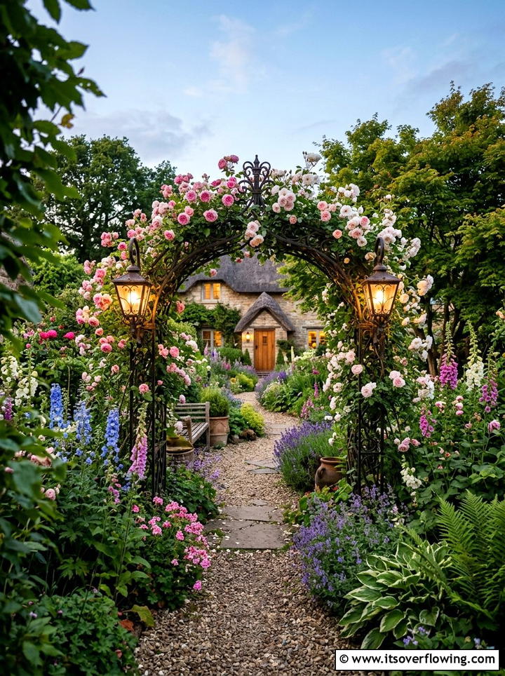 Wrought iron lanterns for cottage garden - 25 garden decor ideas with lanterns