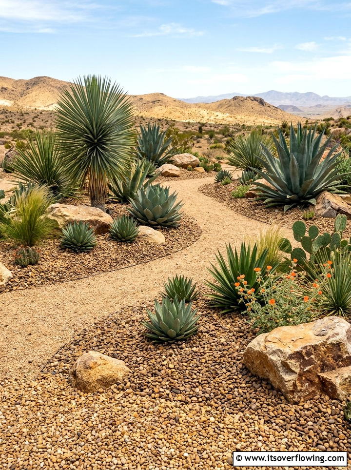 Xeriscape Gravel Garden - 25 backyard ideas with gravel