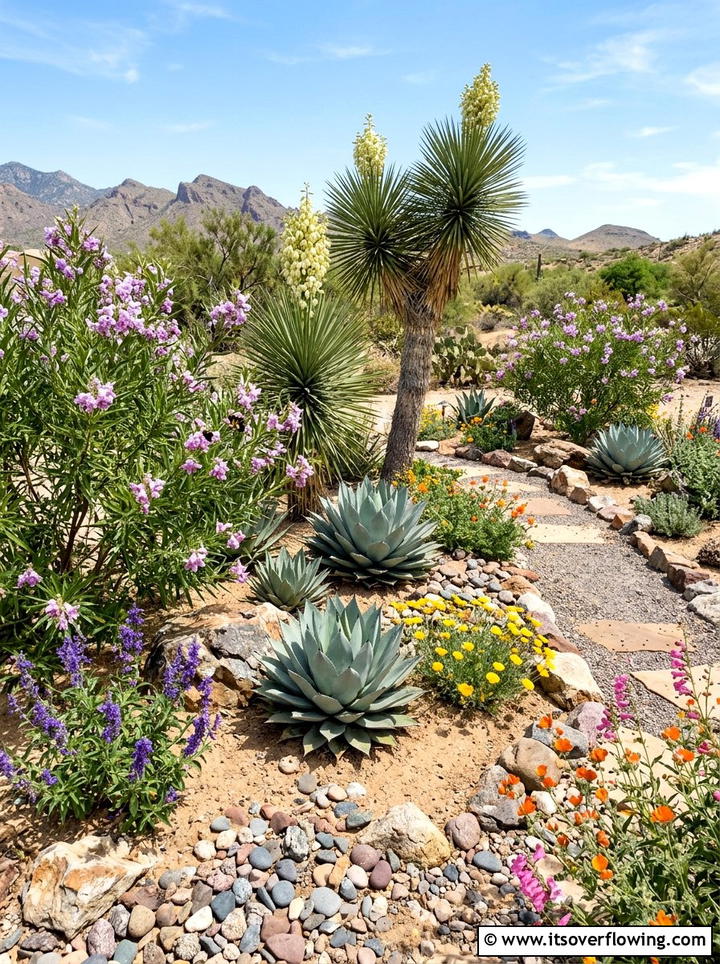 Xeriscape garden for dry climates - 25 creative garden ideas with pollinator beds