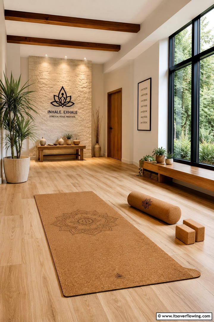 Yoga and Stretch Sanctuary - 30 Small Home Gym Ideas for Compact Fitness Spaces