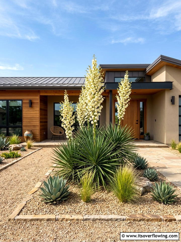 Yucca Plant Arrangement - 25 garden design ideas with drought tolerant plants
