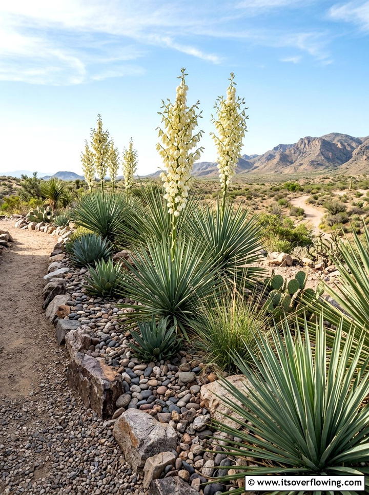 Yucca Plant Bed - 25 garden ideas for dry climate
