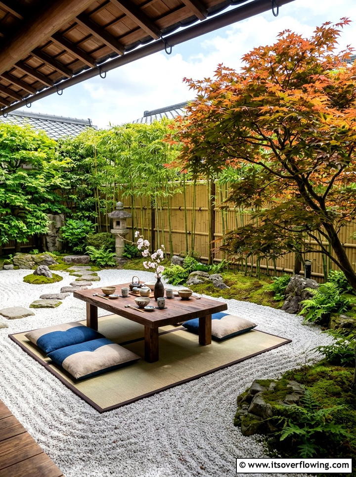 Zen Garden Dining Area - 25 backyard ideas with dining area