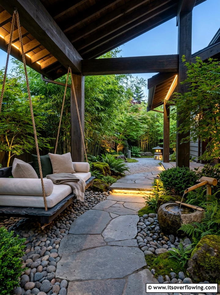 Zen Garden Entry Porch - 25 front porch ideas with porch bed swing