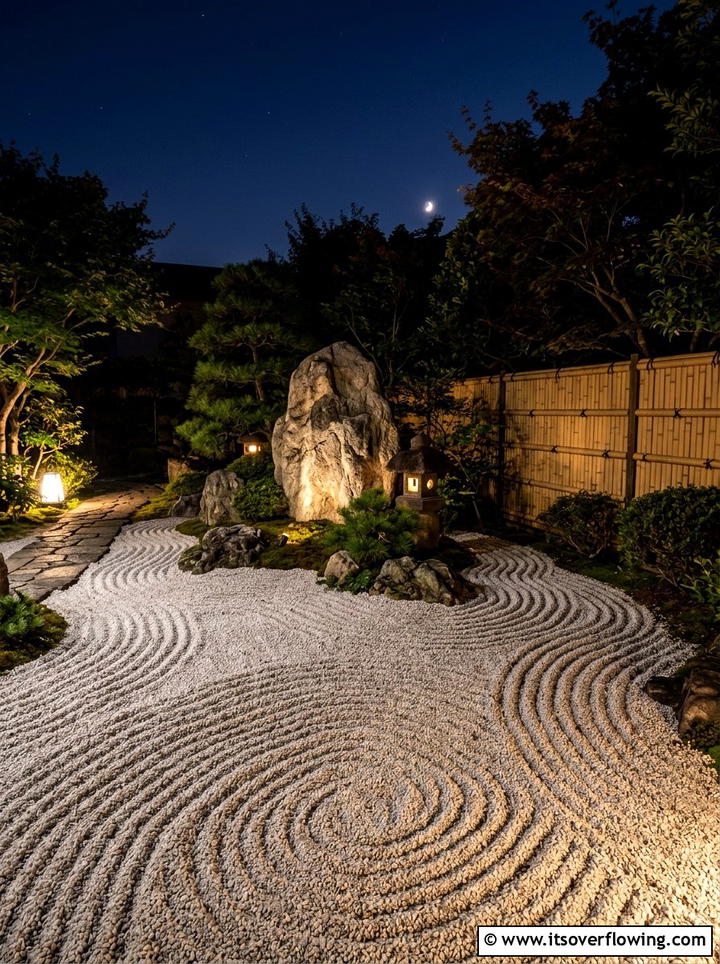Zen Garden Glowing Sand Alternative - 25 creative garden ideas with glow in the dark stones