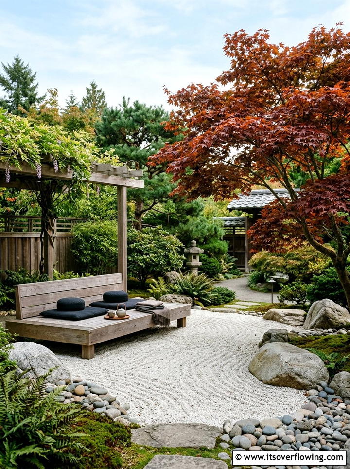Zen Garden Lounge - 25 backyard ideas with seating area