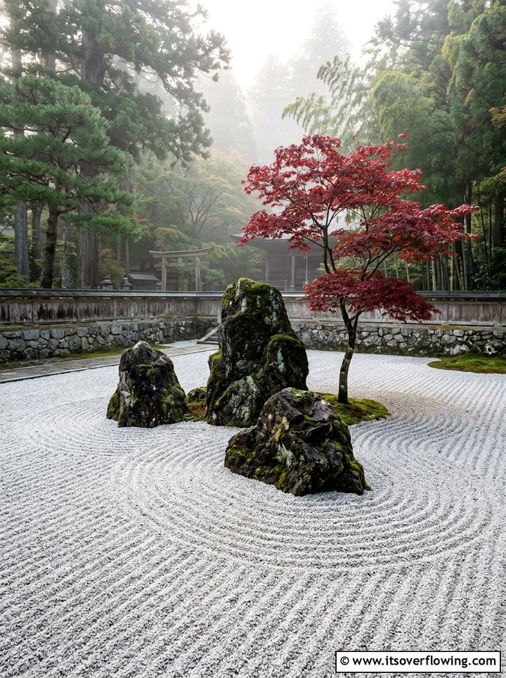 Zen Garden Raked Gravel - 25 small garden ideas with gravel