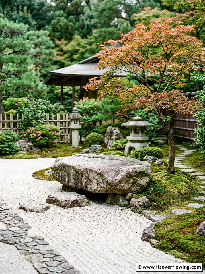 Zen Garden Rock Seating - 25 garden ideas with seating
