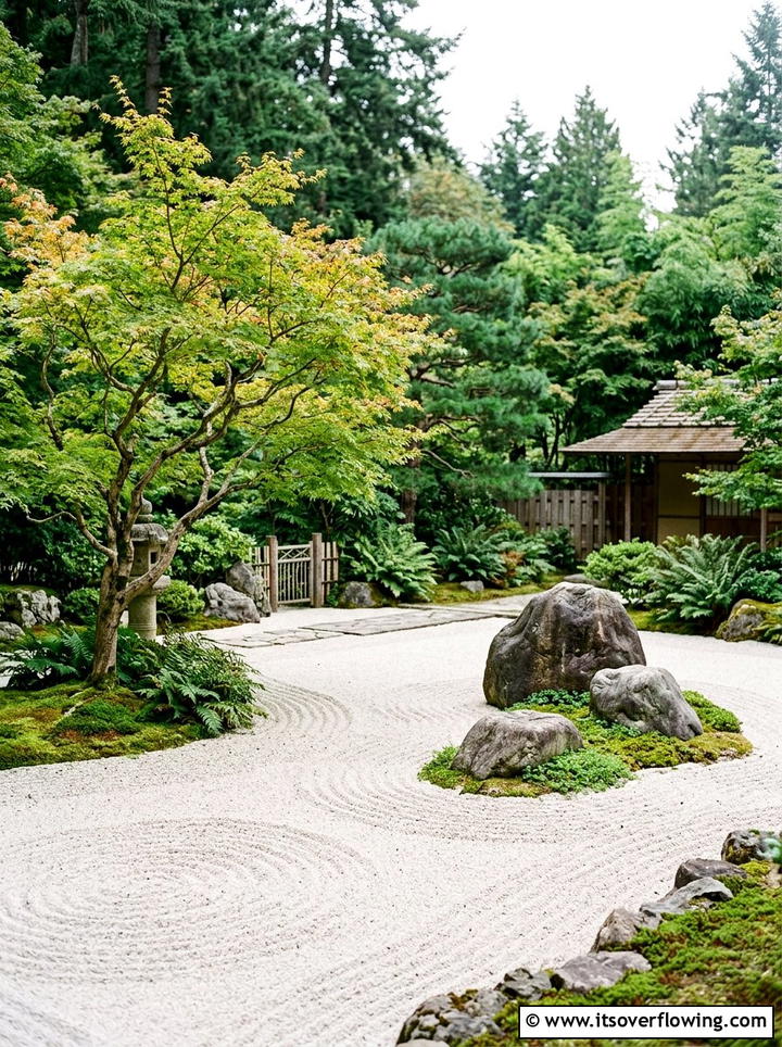 Zen Garden Space - 25 garden ideas low maintenance
