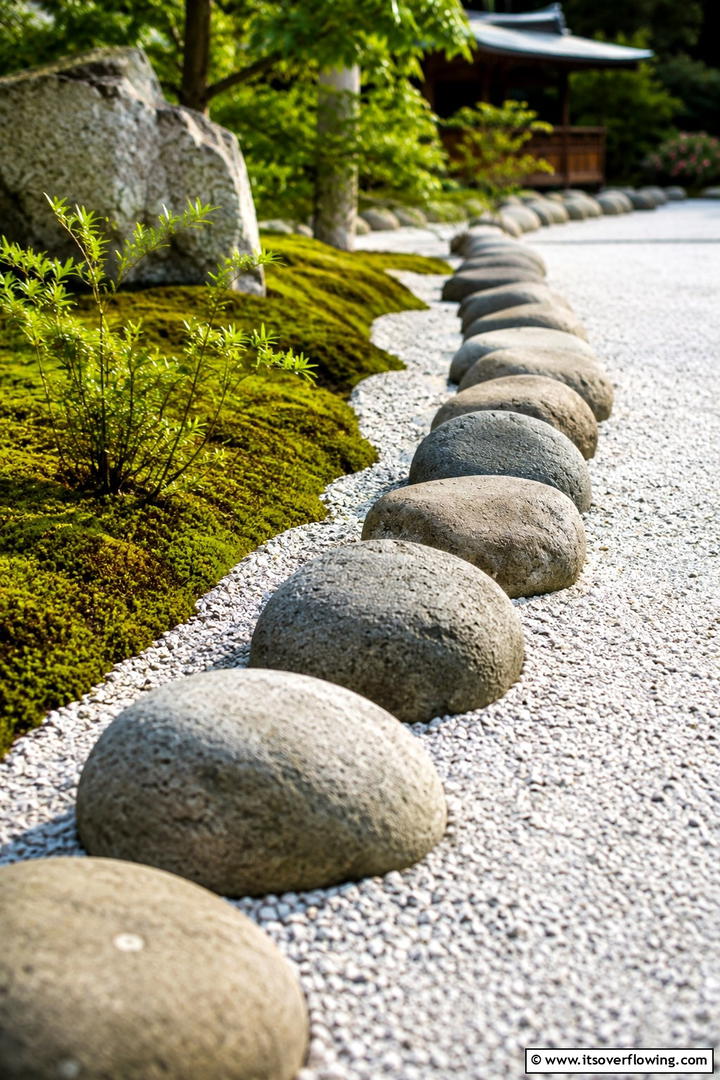 Zen Garden Stone Border - 30 Stone Garden Edging Ideas for Defined Outdoor Spaces