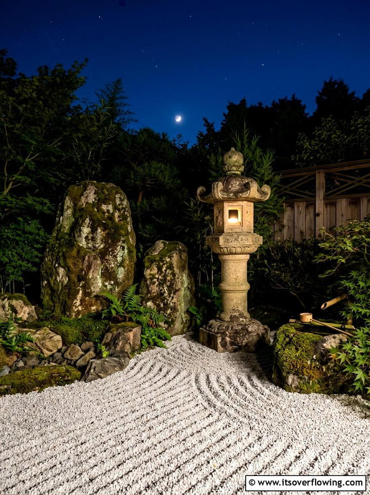 Zen Garden Stone Lanterns - 25 garden design ideas with lighting plans