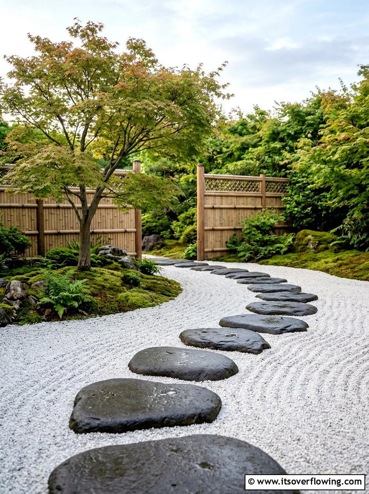 Zen Garden Stone Walkway - 25 backyard ideas with pavers