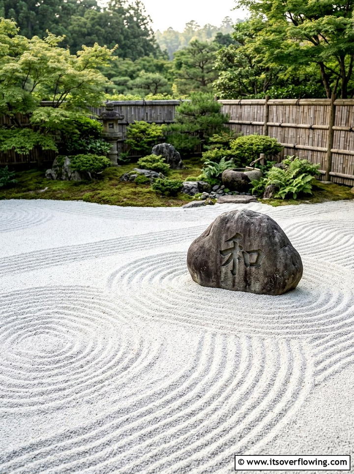 Zen Garden Stone - 25 creative garden ideas with personalized signs