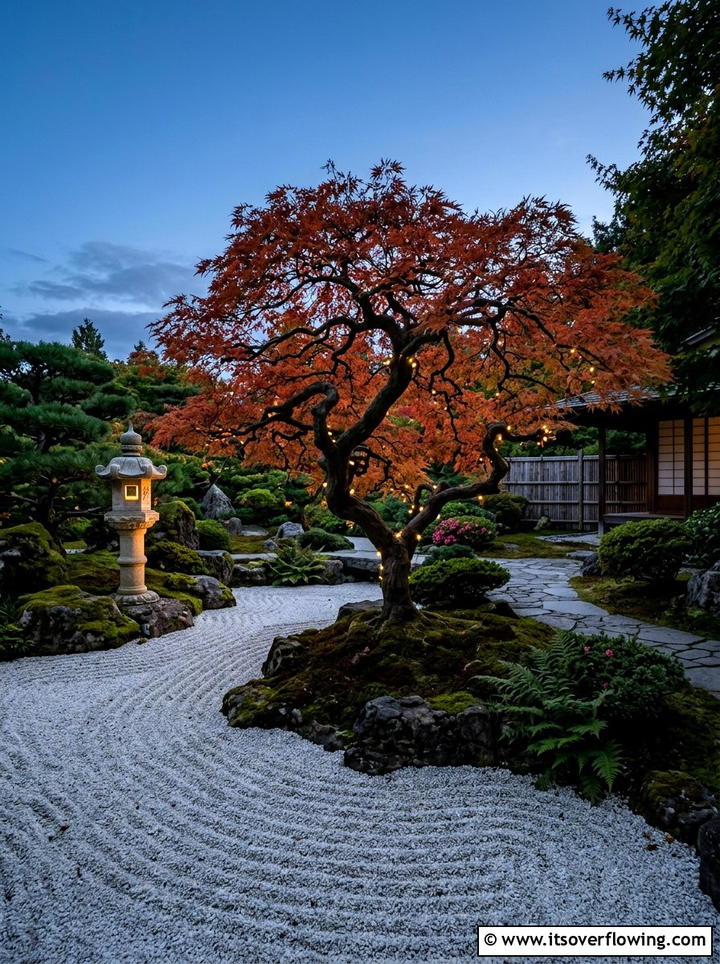 Zen Garden Subtle Lighting - 25 garden decor ideas with holiday lights