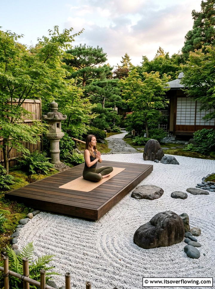 Zen Garden Yoga Deck - 25 backyard ideas with yoga deck