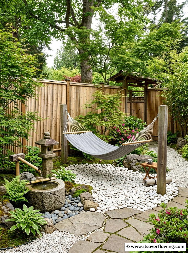 Zen Hammock - 25 backyard ideas with hammock