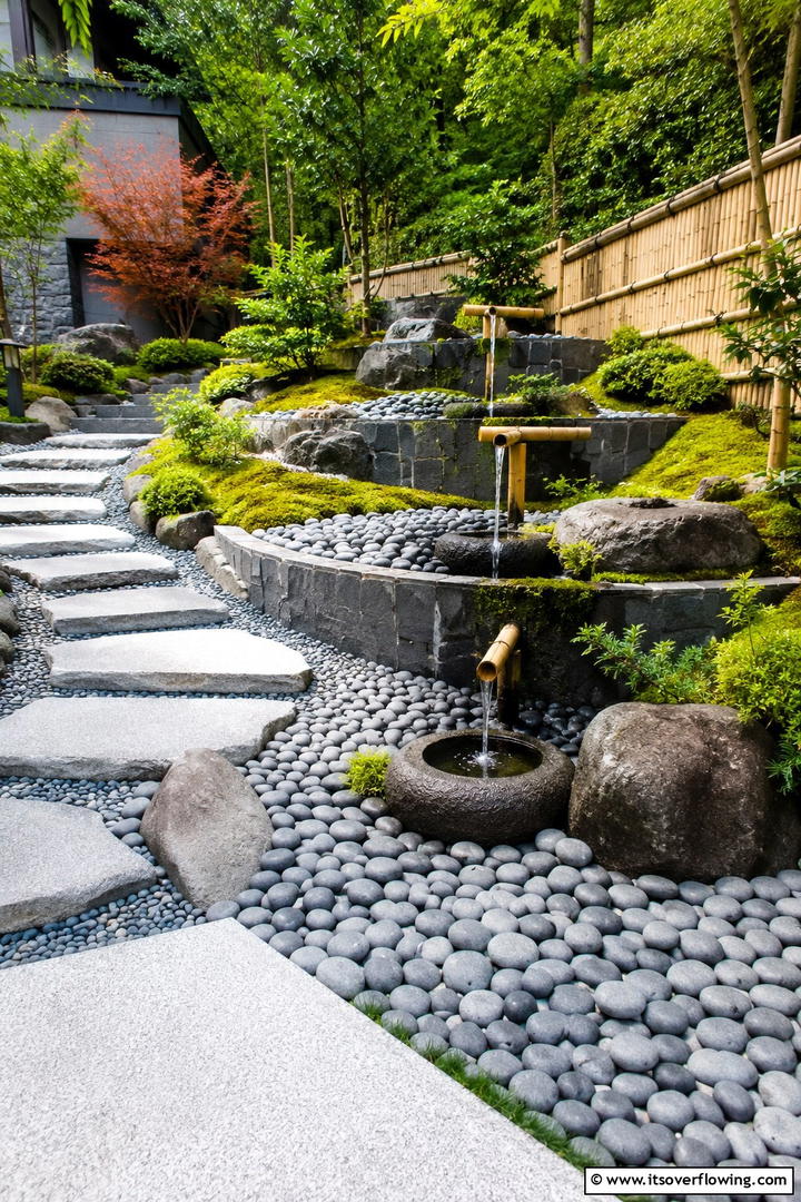 Zen Inspired Tiered Garden - 30 Tiered Garden Ideas for Sloped Yards and Visual Interest