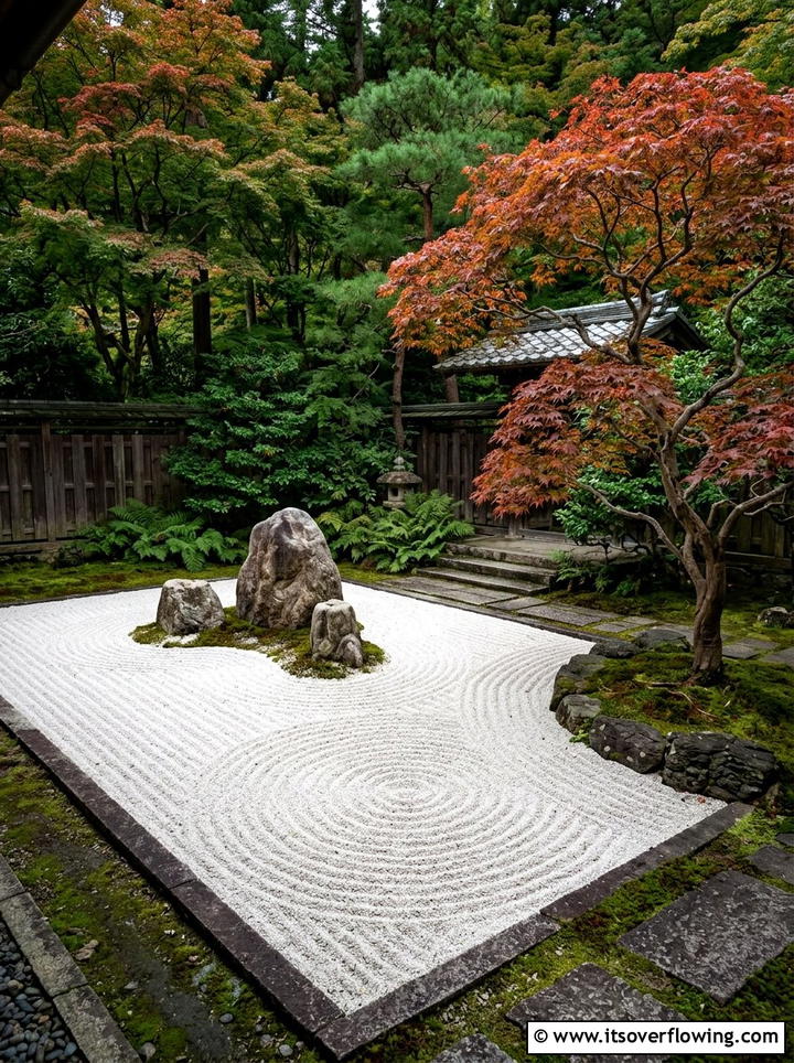Zen Meditation Garden - 25 backyard ideas with low maintenance plants
