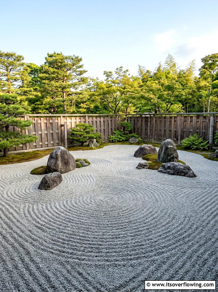 Zen Rock Garden - 25 garden decor ideas with minimalist accents