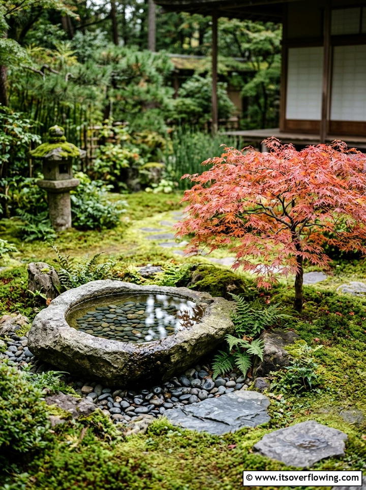 Zen Rock Water Garden - 25 creative garden ideas with mini ponds