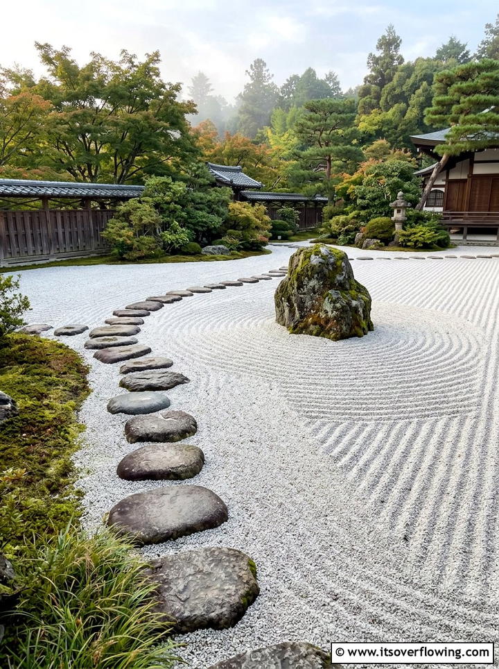 Zen Sand Garden - 25 garden design ideas with pathways