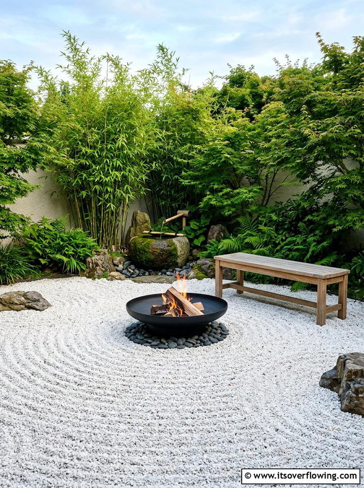 Zen garden fire pit - 25 garden design ideas for fire pit corners