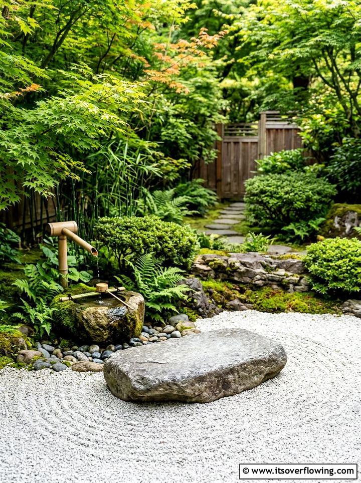 Zen garden stone seat - 25 backyard ideas with stone seating