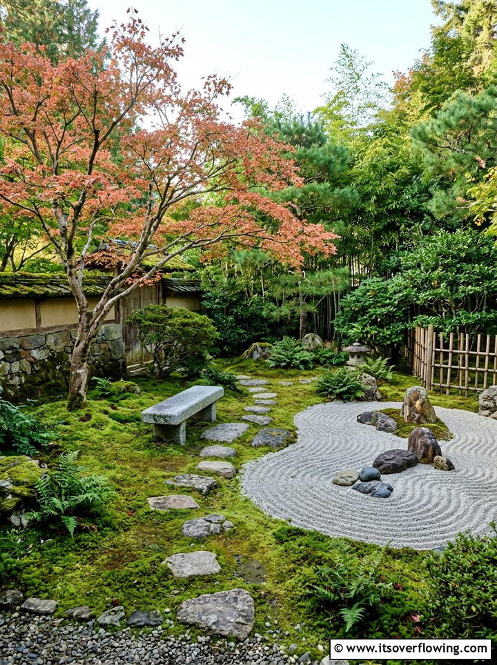 Zen meditation garden - 25 backyard ideas with cozy corner
