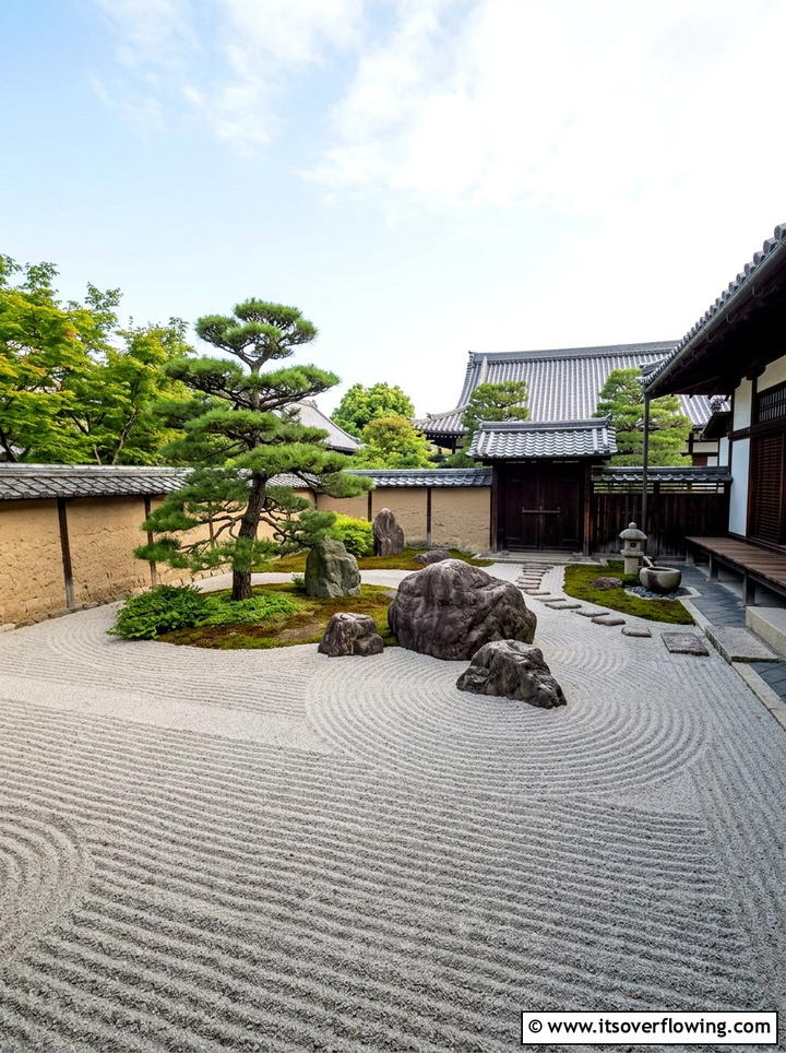 Zen rock garden - 25 small garden ideas for full sun